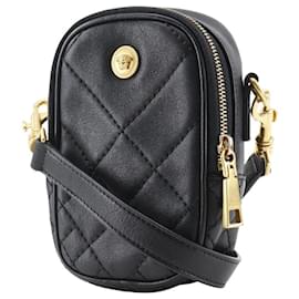 Versace-Versace Medusa Leather Shoulder Bag-Black