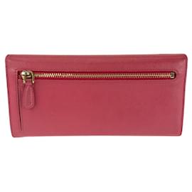 Prada-Prada Saffiano Leather Long Wallet 1MH132-Red
