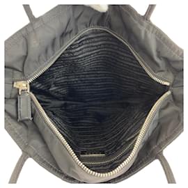 Prada-Prada Nylon Tessuto Logo Tote Bag-Black