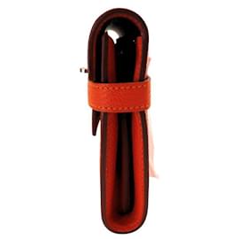 Hermès-Hermes Chevre Mysore Kelly Wallet Orange-Orange