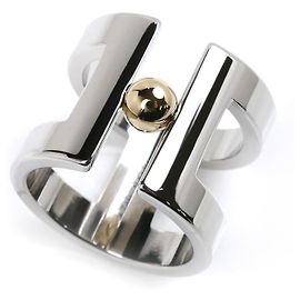 Hermès Hermes Metal H Pearl Scarf Ring Other