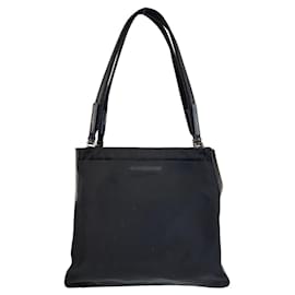 Prada-Prada Nylon Tessuto Logo Tote Bag-Black