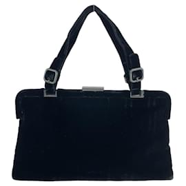 Prada-Prada Black Velour Handbag-Black