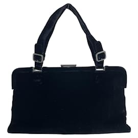 Prada-Prada Black Velour Handbag-Black