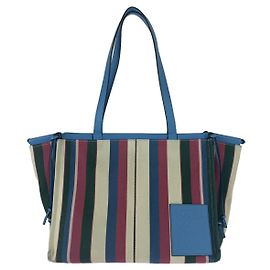 Borsa Tote in tela e pelle con anagramma Loewe Multicolore