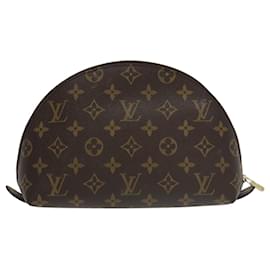 Louis Vuitton-LOUIS VUITTON Monogram Trousse Demi Ronde Cosmetic Pouch M47520 LV Auth 100585-Monogram