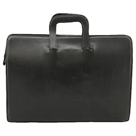 Autre Marque-Burberrys Business Bag Leather Black Gold Auth ti2374-Black,Golden