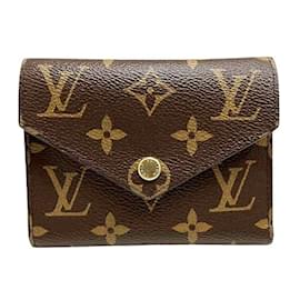 Louis Vuitton-Louis Vuitton Monogram Portefeuille Victorine Tri-fold Wallet-Pink
