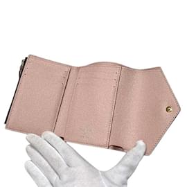 Louis Vuitton-Louis Vuitton Monogram Portefeuille Victorine Tri-fold Wallet-Pink