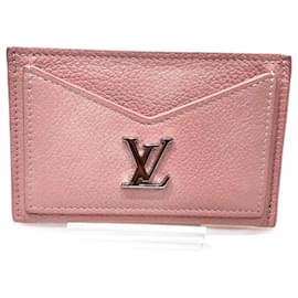Louis Vuitton-Louis Vuitton Porte Carte Lockme Business Card Holder-Pink