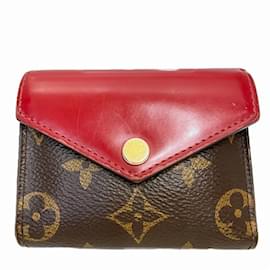 Louis Vuitton-Louis Vuitton Monogram Portefeuille Zoe M62932 Tri-fold Wallet-Brown,Fuschia
