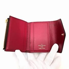 Louis Vuitton-Louis Vuitton Monogram Portefeuille Zoe M62932 Tri-fold Wallet-Brown,Fuschia