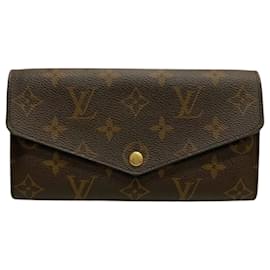 Louis Vuitton-Louis Vuitton Monogram Portefeuille Sarah M60531 Long Wallet-Brown