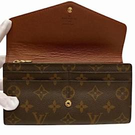 Louis Vuitton-Louis Vuitton Monogram Portefeuille Sarah M60531 Long Wallet-Brown