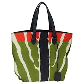 Fendi-Sac fourre-tout FENDI en nylon rouge argent authentique bs20291-Argenté,Rouge