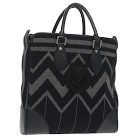 Louis Vuitton-LOUIS VUITTON Covervale Hand Bag Wool Navy M95241 LV Auth bs19947-Navy blue