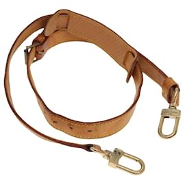 Louis Vuitton-LOUIS VUITTON Adjustable Shoulder Strap Leather 31.9""-39.8"" Beige Auth 101367-Beige