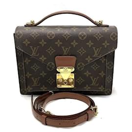 Louis Vuitton-Louis Vuitton Monogram Monceau 28 Handbag-Brown
