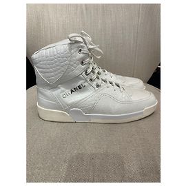 CHANEL Sneakers T.EU 41 Leder Weiß