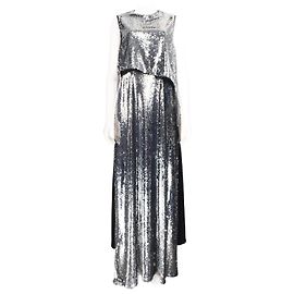 Stella Mc Cartney Stella McCartney Sequin Front Double-Layer Dress Black Silver hardware