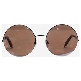 Victoria Beckham Black round sunglasses Black