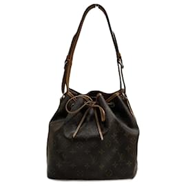 Louis Vuitton-Louis Vuitton Monogram Petit Noe M42226 Shoulder Bag-Brown
