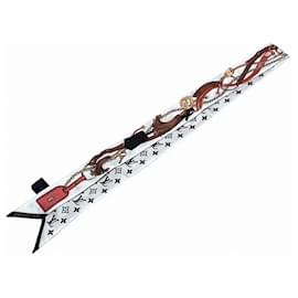 Louis Vuitton-Louis Vuitton Monogram Bandeau BB Flower and Stripe Scarf-Other