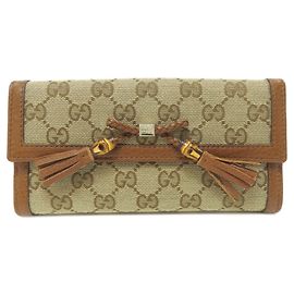 Cartera Larga Gucci Bamboo Castaño