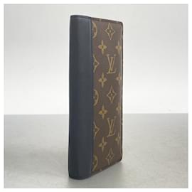 Louis Vuitton-Louis Vuitton Long Wallet Monogram Macassar-Brown,Black