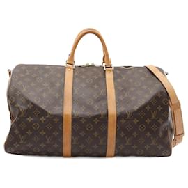 Louis Vuitton-Louis Vuitton Keepall Bandouliere 50 Monogram Bag-Brown