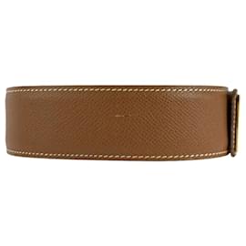 Hermès-Hermes Leather Medor Belt Brown Gold-Brown