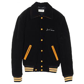 Yves Saint Laurent Saint Laurent Cotton Varsity Jacket Black/Yellow Other