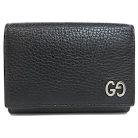 Gucci-Gucci Black Leather Business Card Case-Black