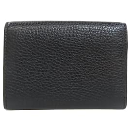 Gucci-Gucci Black Leather Business Card Case-Black