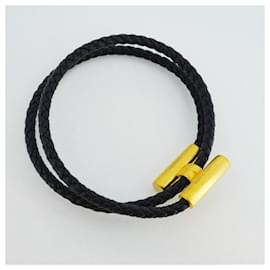 Hermès-Hermes Tournitrese Charm Bracelet-Golden,Navy blue