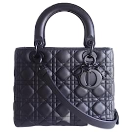 Dior-Lady Dior ultramatte bag-Black
