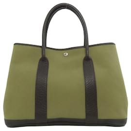 Hermès-Sac Tote PM Hermes Garden-Kaki