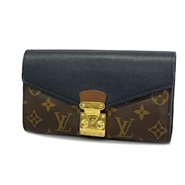 Louis Vuitton-Louis Vuitton Long Wallet Monogram Portefeuille Pallas M58415-Brown,Black