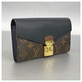 Louis Vuitton-Louis Vuitton Long Wallet Monogram Portefeuille Pallas M58415-Brown,Black