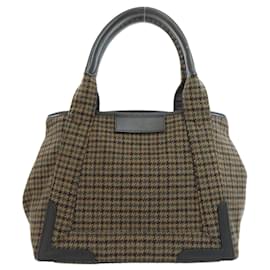 Balenciaga-Balenciaga 339933 Navy Cabas Handbag-Brown
