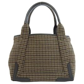 Balenciaga-Balenciaga 339933 Navy Cabas Handbag-Brown