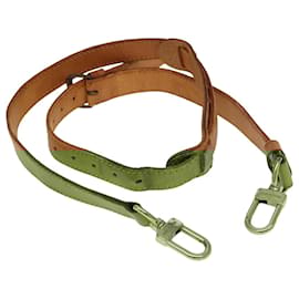Louis Vuitton-LOUIS VUITTON Adjustable Shoulder Strap Leather 32.3""-39.8"" Beige Auth 101368-Beige