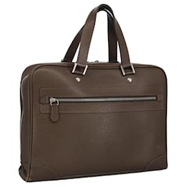 Louis Vuitton-LOUIS VUITTON Taiga Igor Business Bag Grizzly M31178 LV Auth 101301-Brown