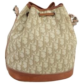 Christian Dior-Christian Dior Trotter Romantic Shoulder Bag PVC Beige Auth 100780-Beige