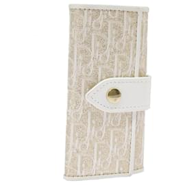 Christian Dior-Christian Dior Trotter Canvas Key Case White Auth 101365-White