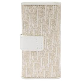 Christian Dior-Christian Dior Trotter Canvas Key Case White Auth 101365-White
