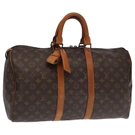 Louis Vuitton-LOUIS VUITTON Monogram Keepall 45 Boston Bag M41428 LV Auth 100908-Monogram
