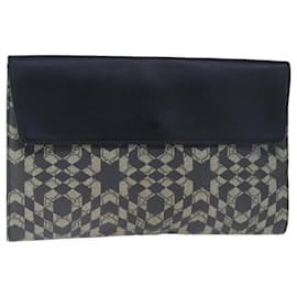 Gucci-GUCCI GG Supreme Caleido Clutch Bag PVC Beige Silver 406725 Auth bs20347-Silvery,Beige