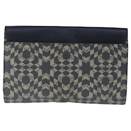 Gucci-GUCCI GG Supreme Caleido Clutch Bag PVC Beige Silver 406725 Auth bs20347-Silvery,Beige