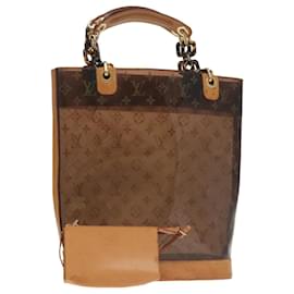 Louis Vuitton-LOUIS VUITTON Monogram Vinyl Cabas Amble MM Tote Bag Brown M92501 LV Auth ep6656-Brown
